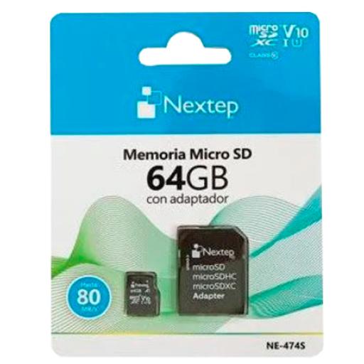 Nextep Memoria Micro SD Nextep 64GB Clase 10 UHS|U1 c/Adaptador | ECTRONIC